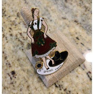 Vintage Lions Club Pin Spring Pasco Washington 19-F Sombrero Dancing Girl